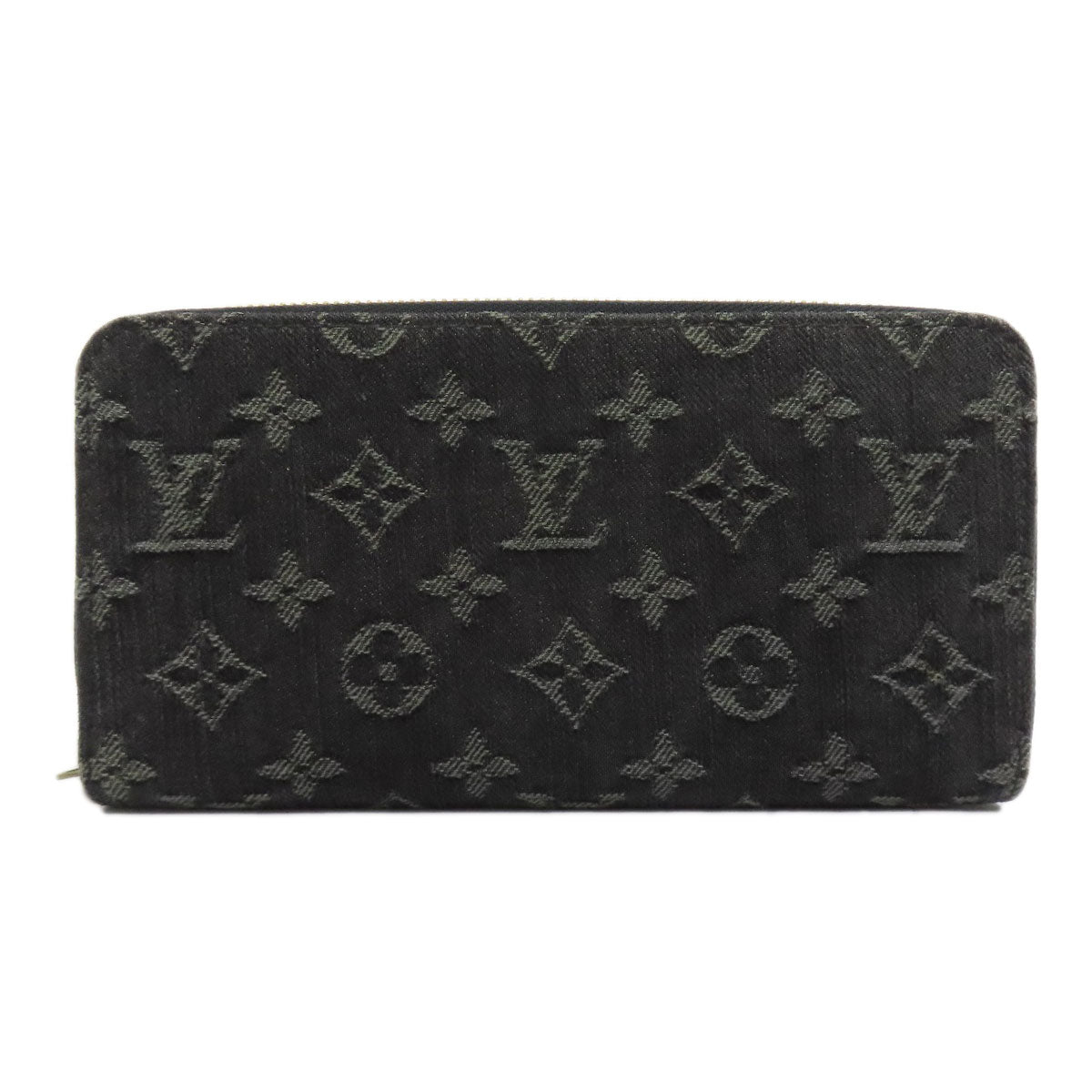 LOUIS VUITTON Long Wallet Purse M95614 denim black Zippy wallet Women