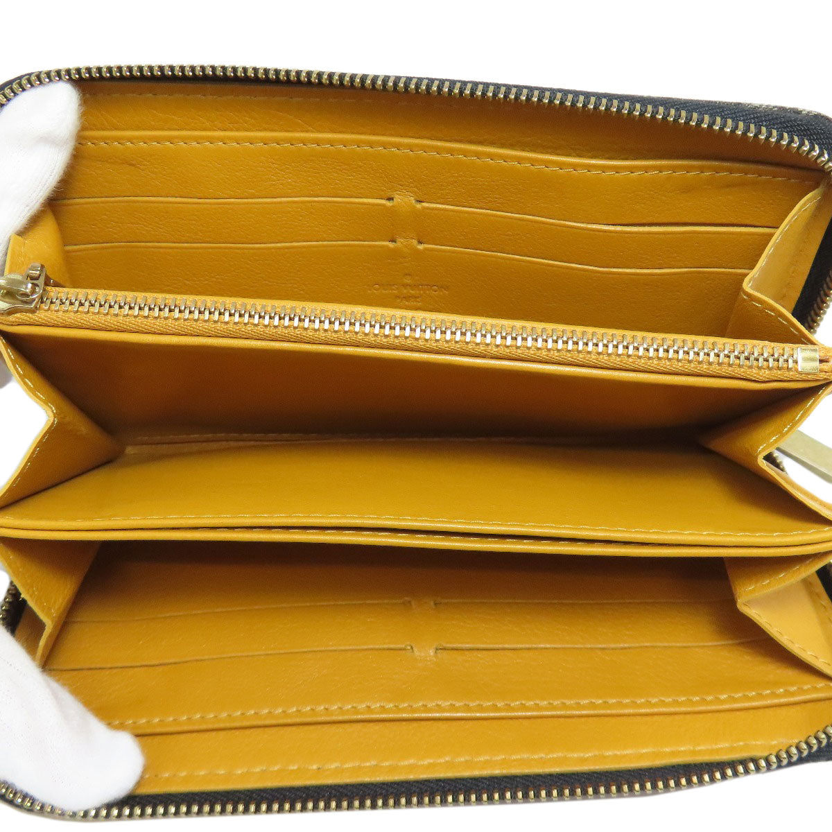 LOUIS VUITTON Long Wallet Purse M95614 denim black Zippy wallet Women