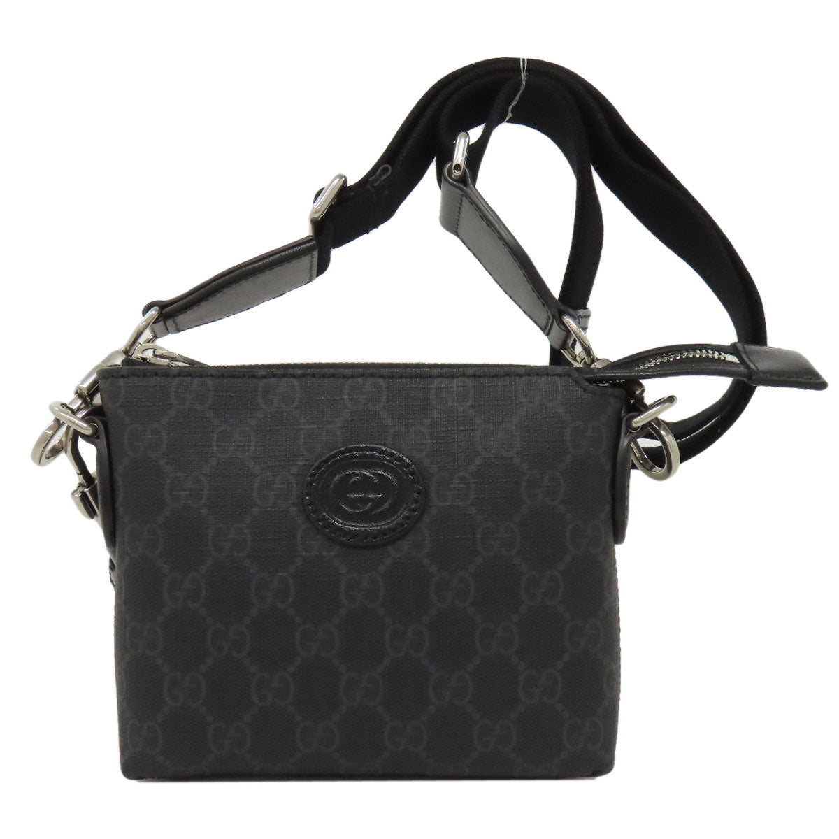 GUCCI Shoulder Bag 723306 PVC black GG Supreme