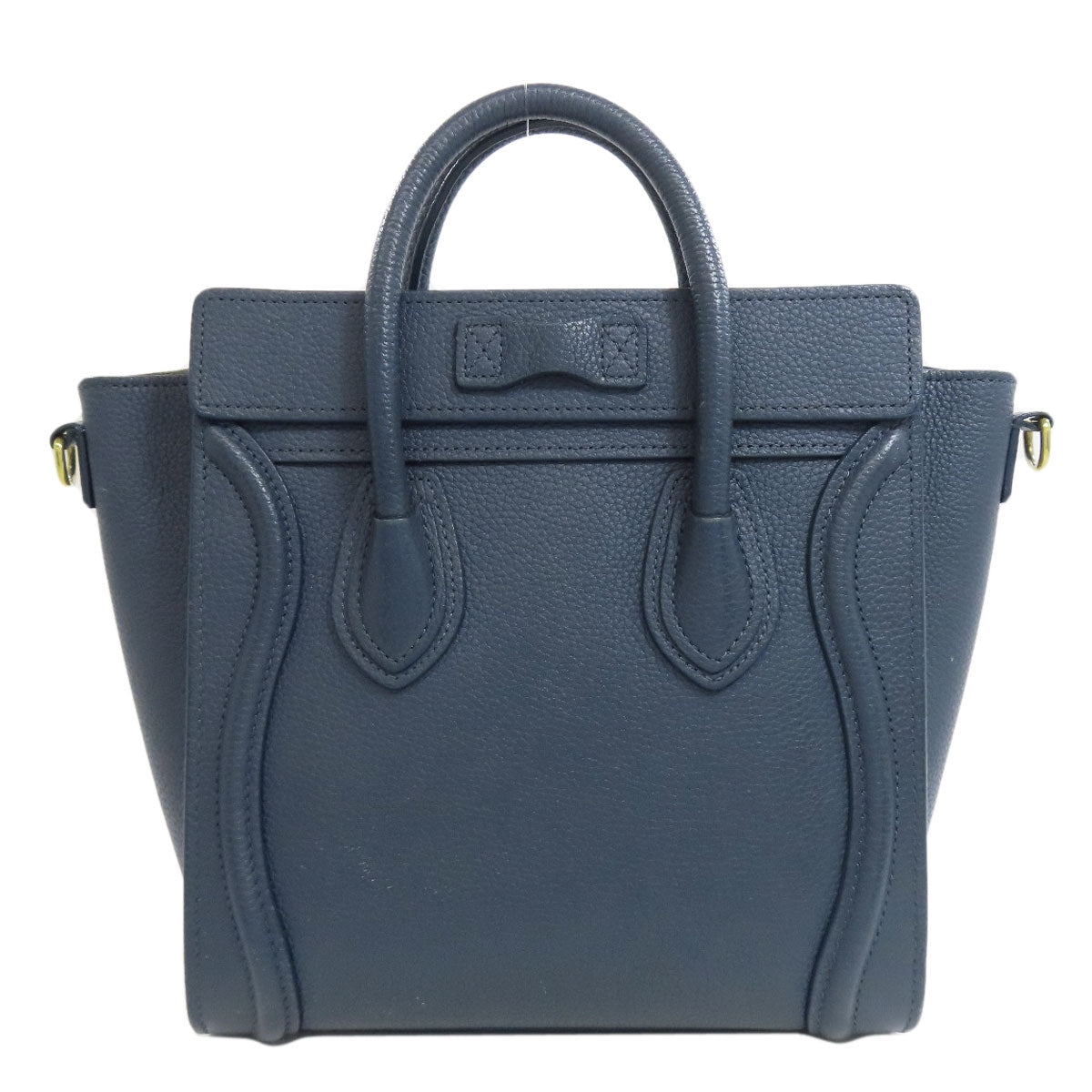 CELINE Handbag Calfskin blue Luggage nano 2 WAY Women