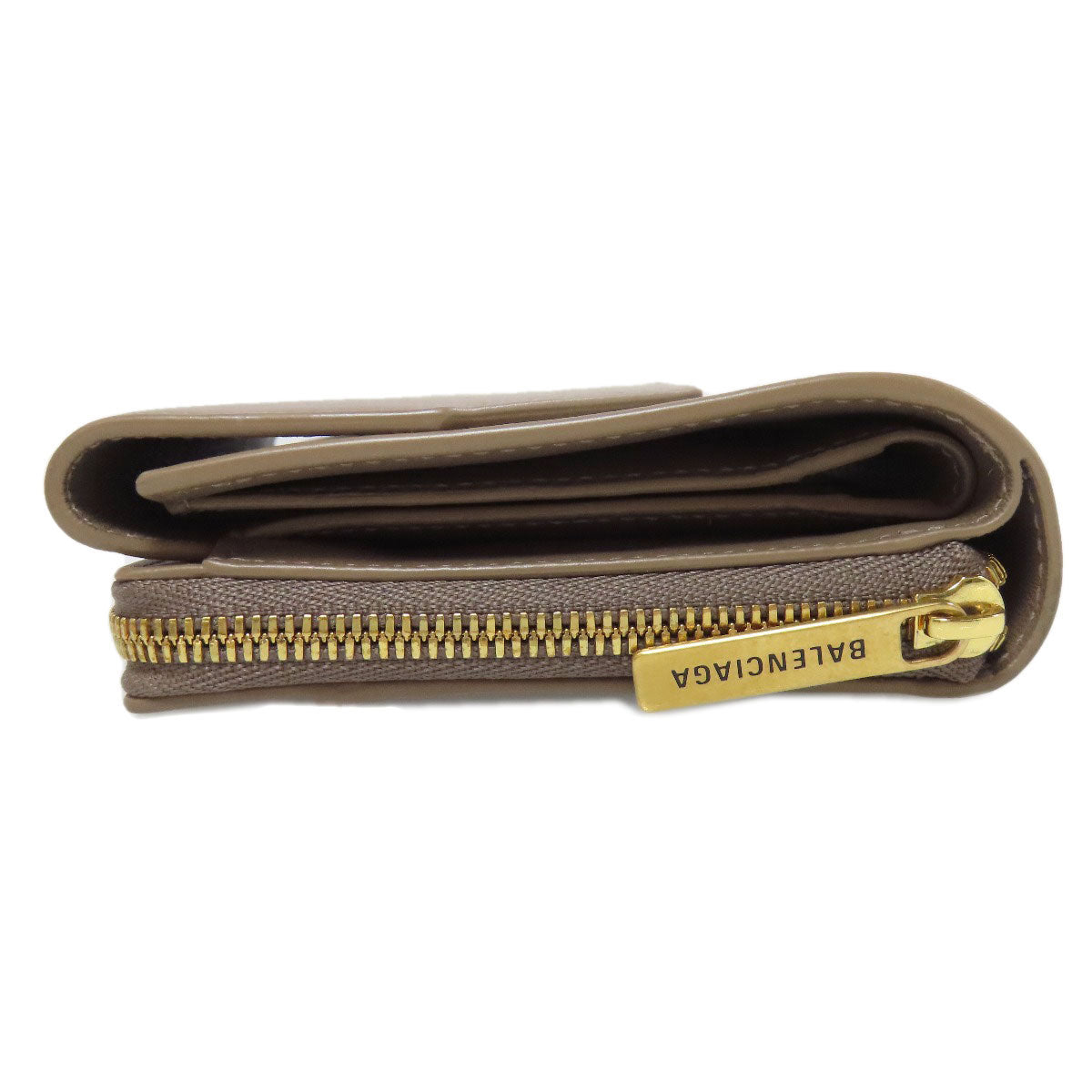 BALENCIAGA Bifold Wallet 753762 leather Brown logo Women