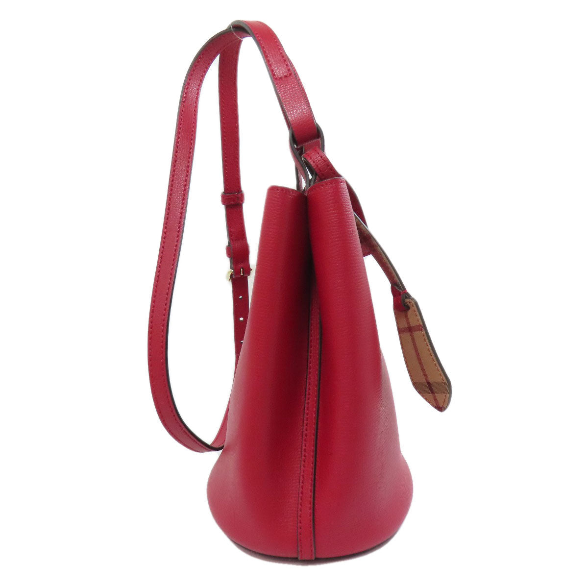 BURBERRY Shoulder Bag leather Red Long shoulder Women