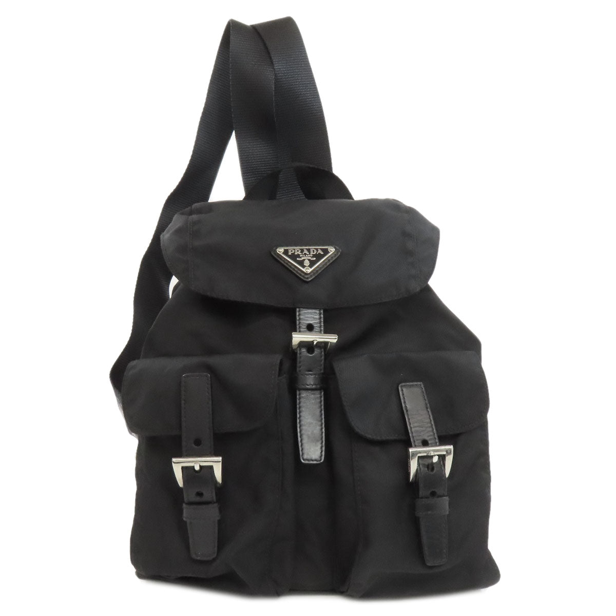 PRADA Backpack Nylon black logoMetal