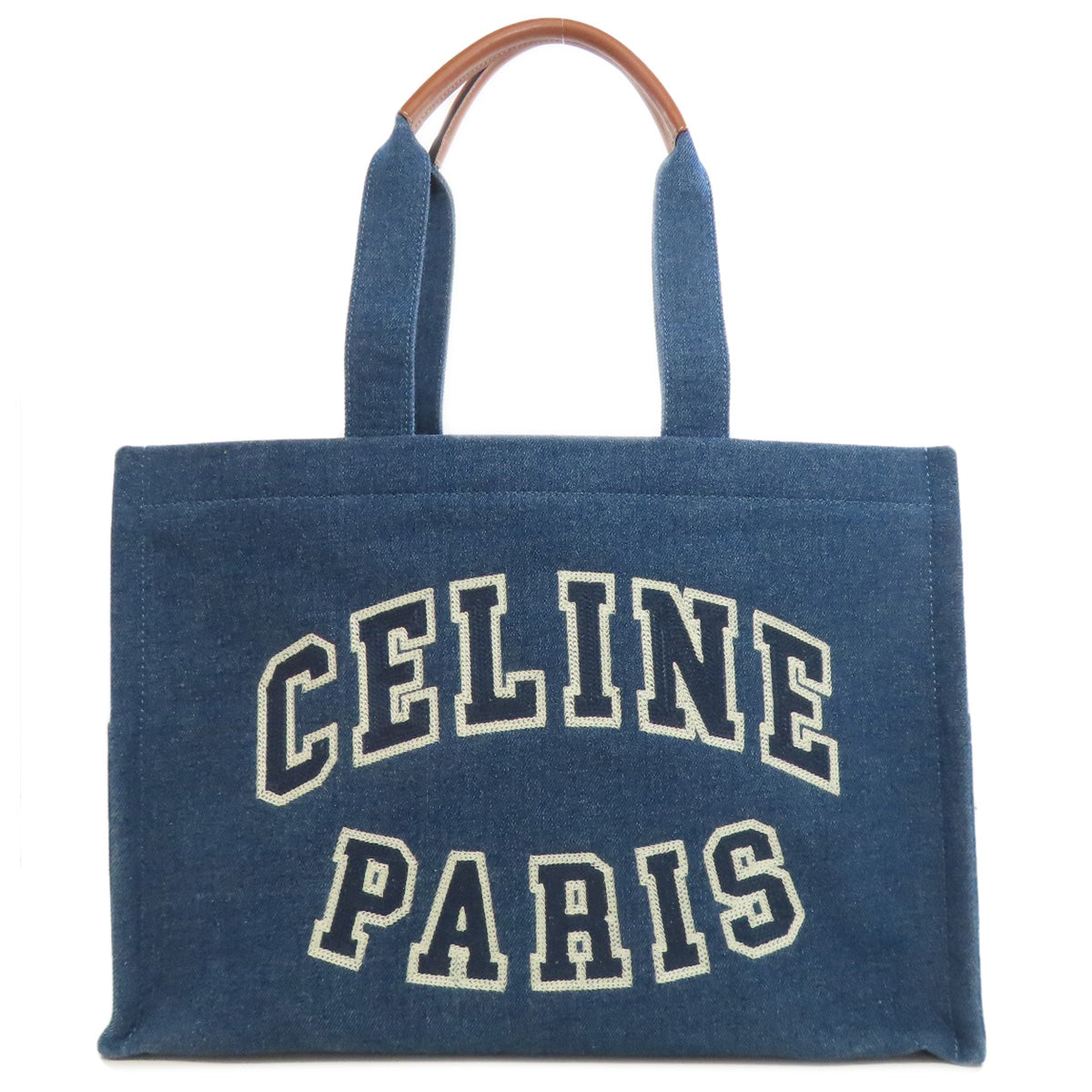CELINE Tote Bag denim blue logo