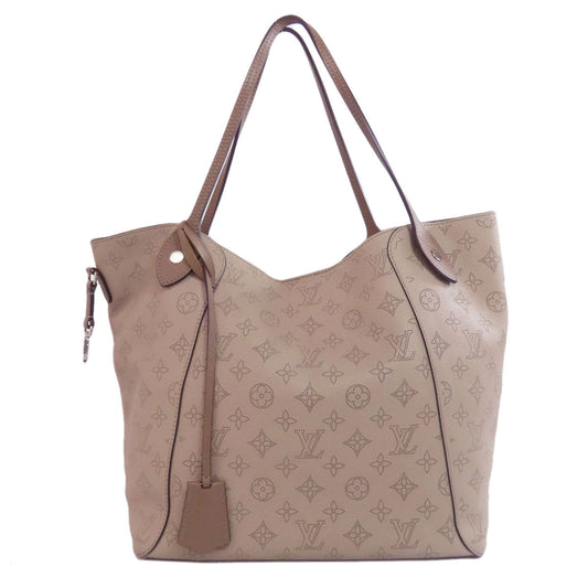 LOUIS VUITTON Tote Bag M53140 Mahina leather beige Hina MM