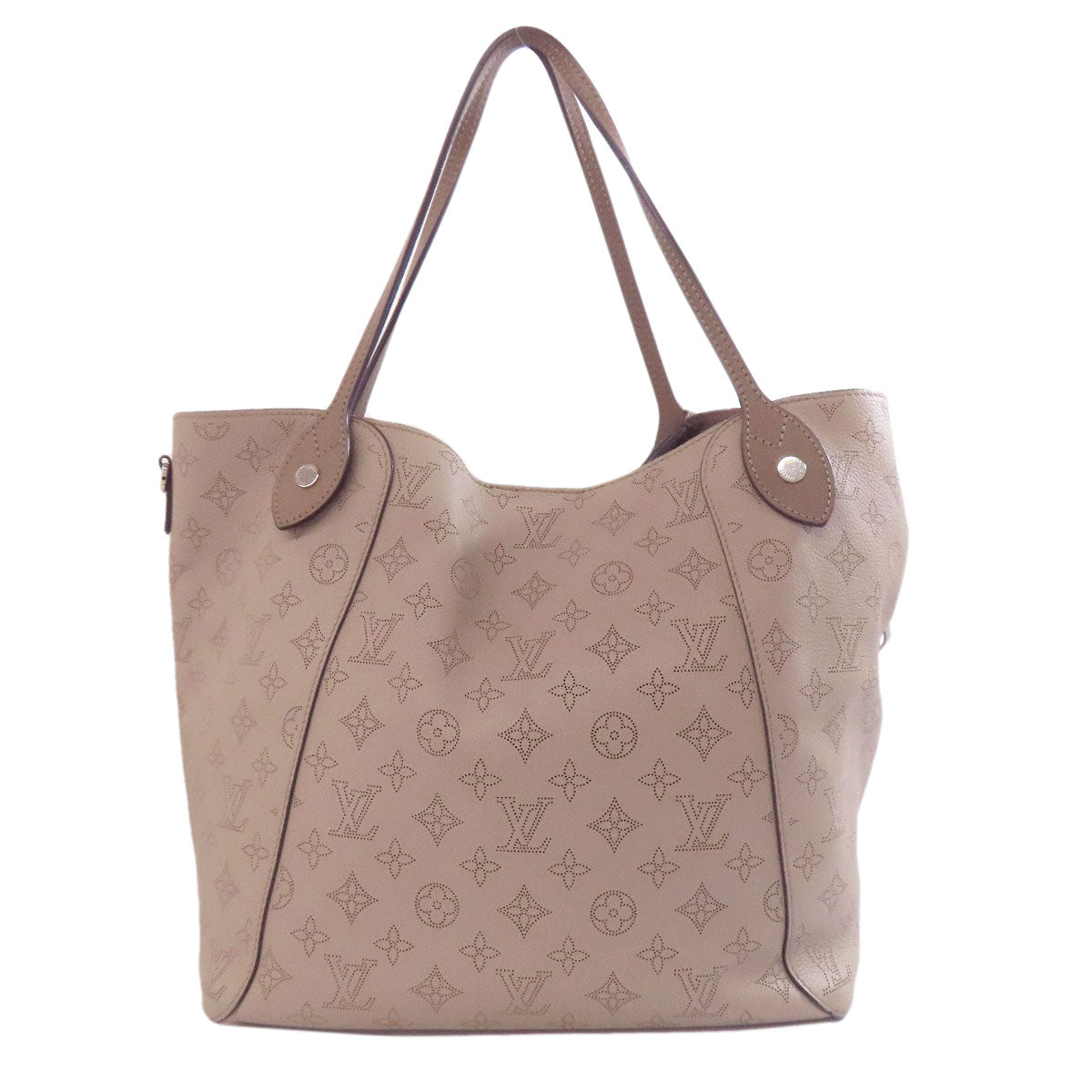 LOUIS VUITTON Tote Bag M53140 Mahina leather beige Hina MM