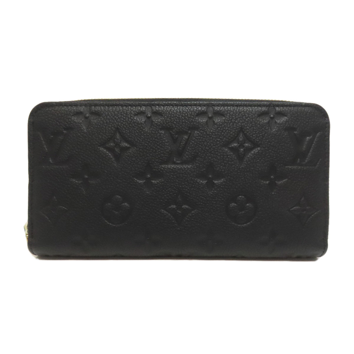 LOUIS VUITTON Long Wallet Purse M61864 Ann Platt black Zippy wallet