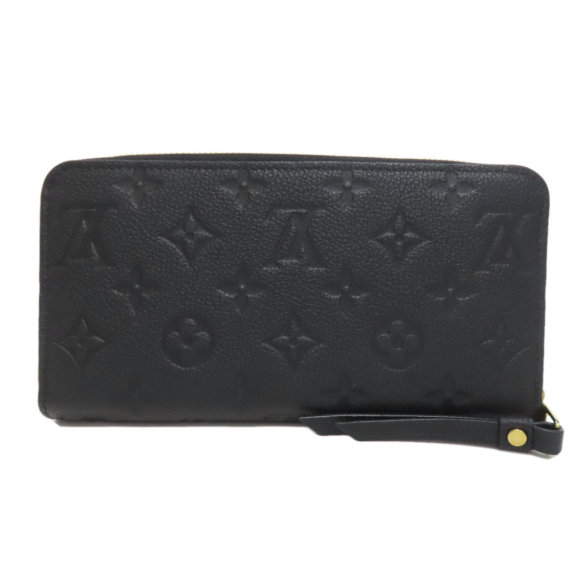 LOUIS VUITTON Long Wallet Purse M61864 Ann Platt black Zippy wallet