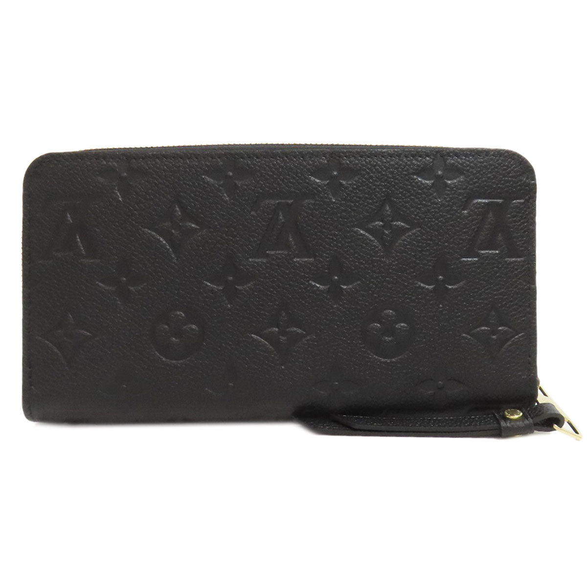 LOUIS VUITTON Long Wallet Purse M61864 Ann Platt black Zippy wallet
