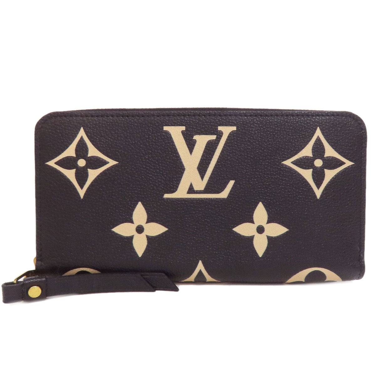 LOUIS VUITTON Long Wallet Purse M80481 Ann Platt black Zippy wallet