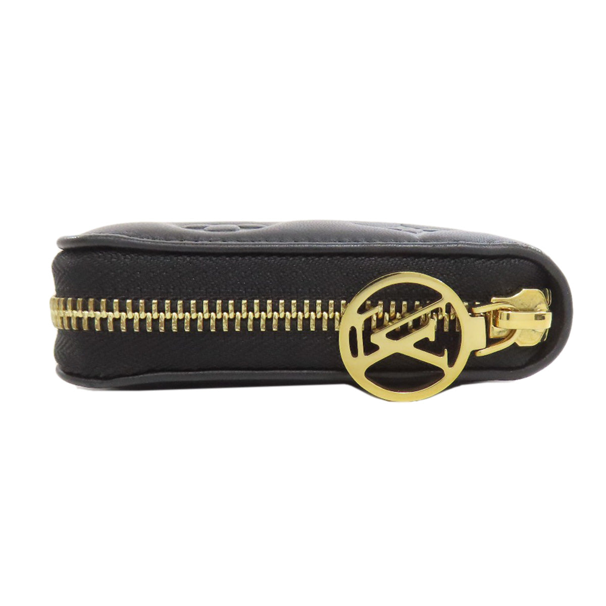 LOUIS VUITTON Long Wallet Purse M81510 Lamb leather black Zippy wallet