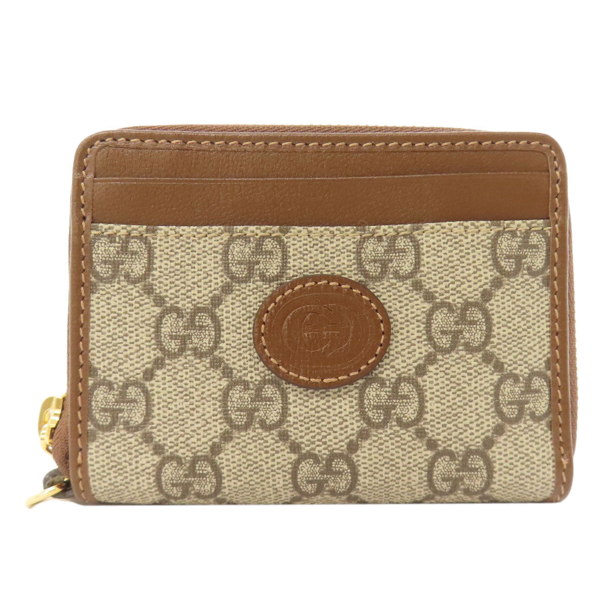 GUCCI Card Case 700691 PVC Brown GG Supreme