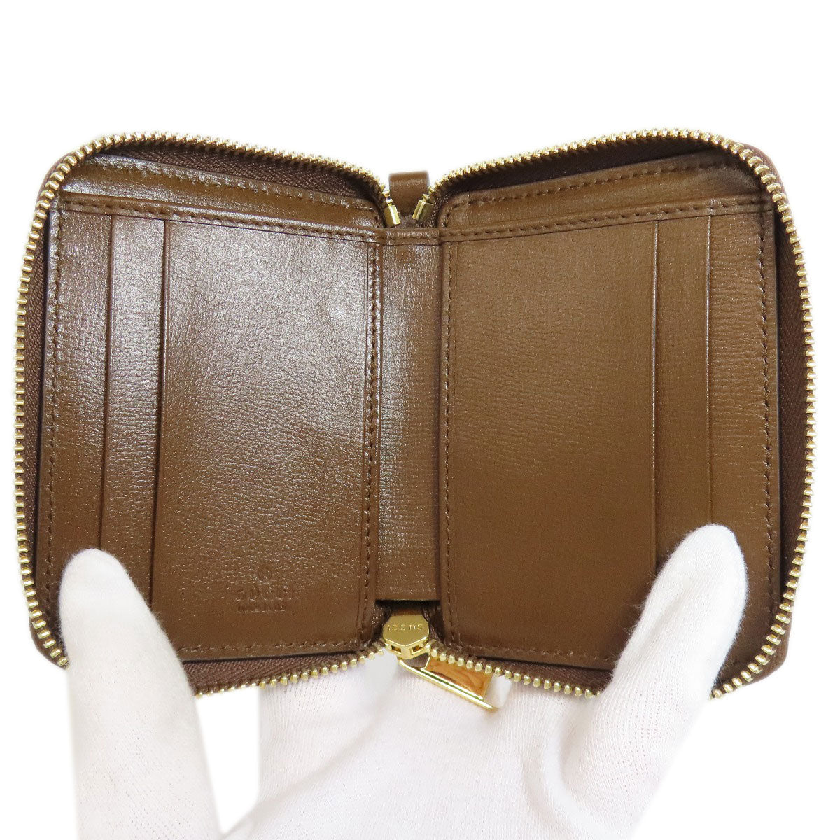 GUCCI Card Case 700691 PVC Brown GG Supreme