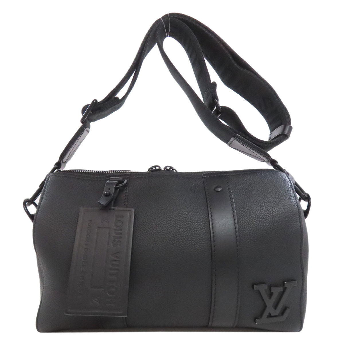 LOUIS VUITTON Shoulder Bag M80950 Calfskin black Keepall S Aerogram