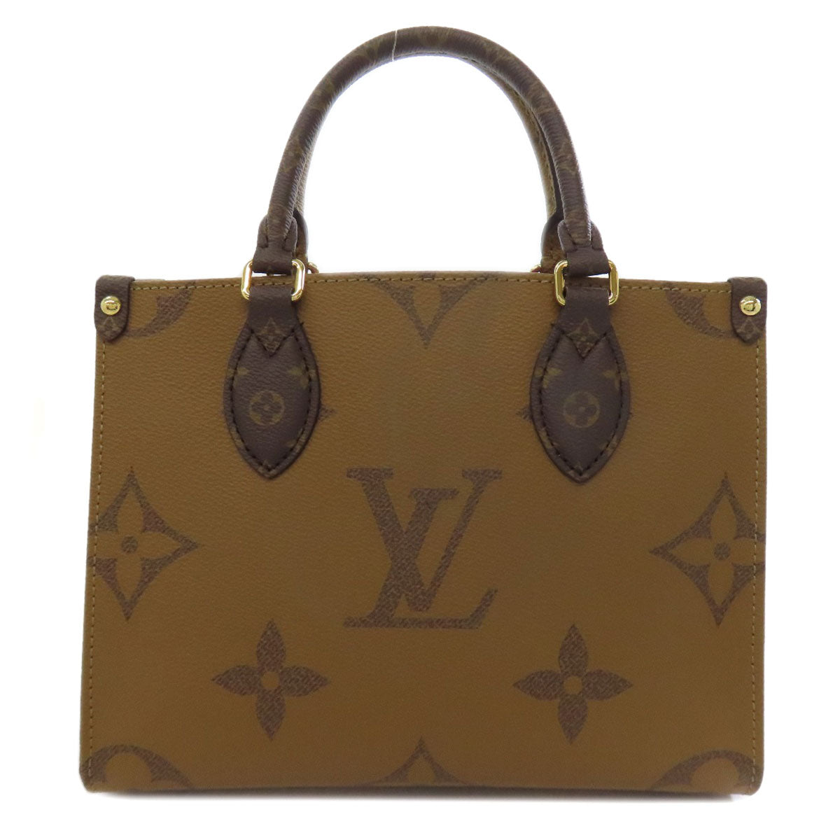 LOUIS VUITTON Handbag M46373 Giant monogram canvas Brown On the Go PM