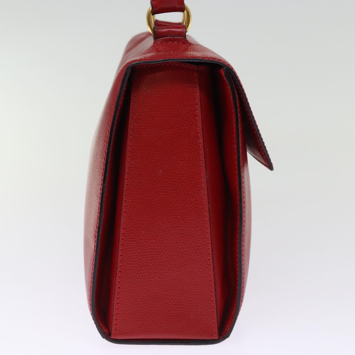 Luxury CELINE Hand Bag Leather 2way Red  75818