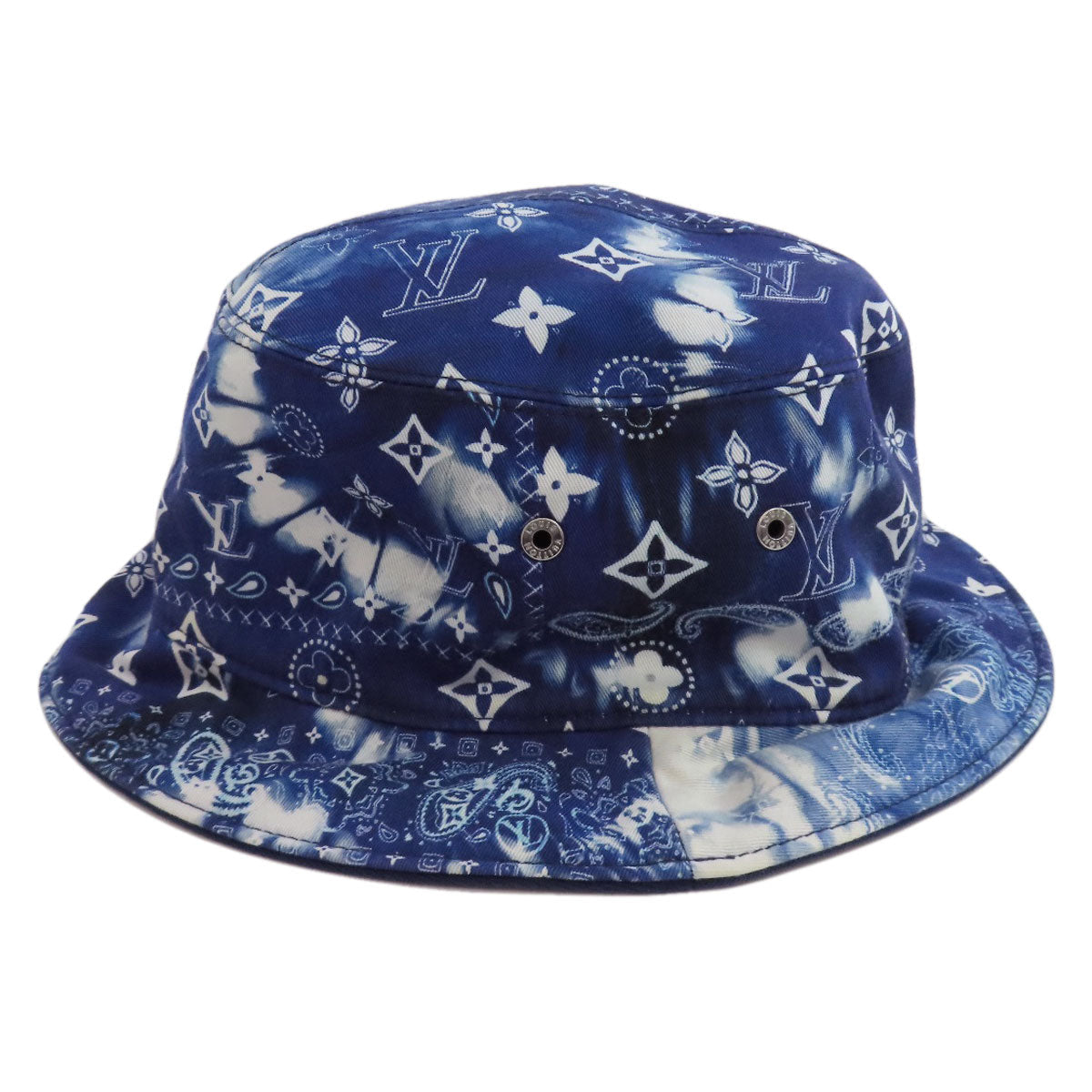 LOUIS VUITTON hat canvas blue Bonnet Monogram Bandana Print