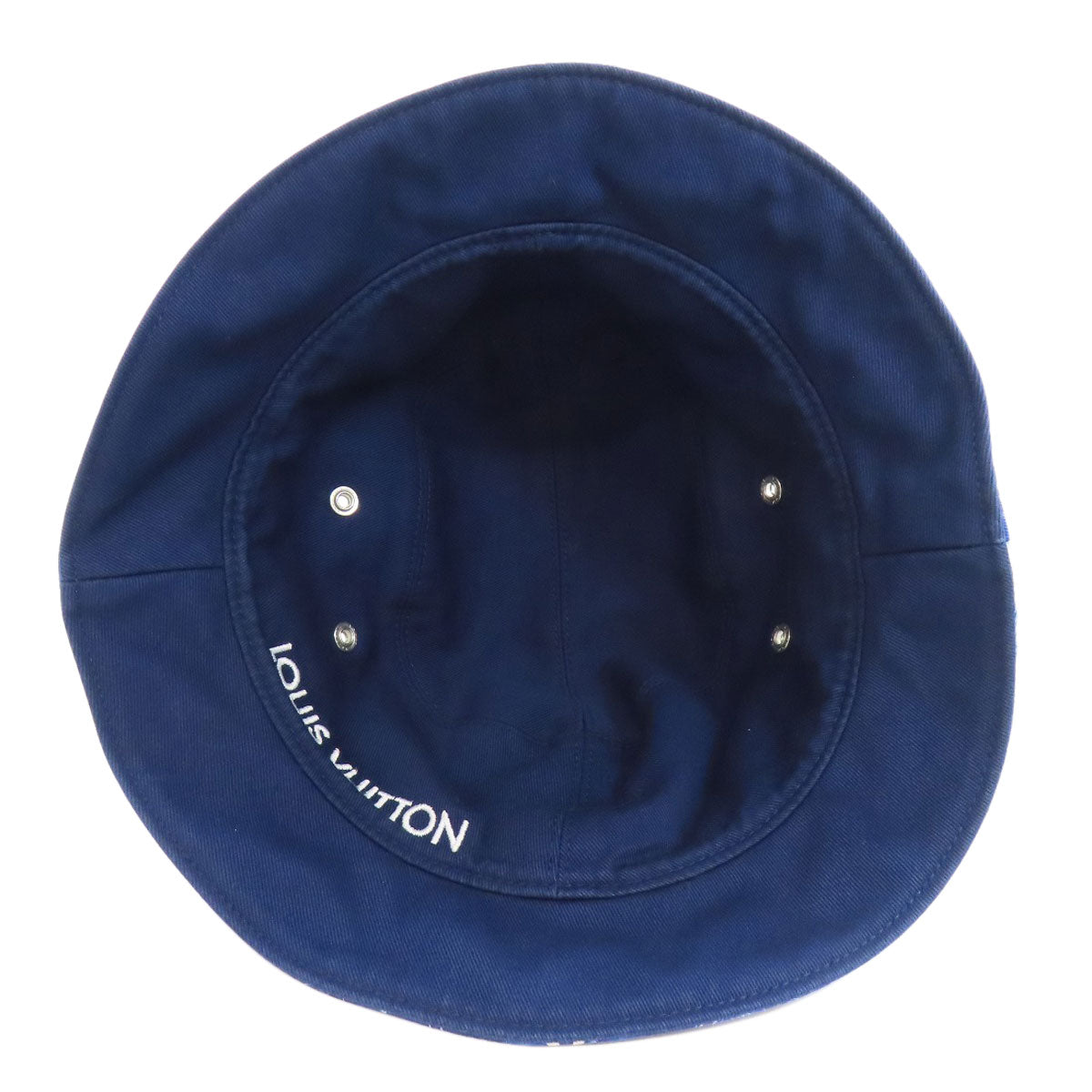 LOUIS VUITTON hat canvas blue Bonnet Monogram Bandana Print