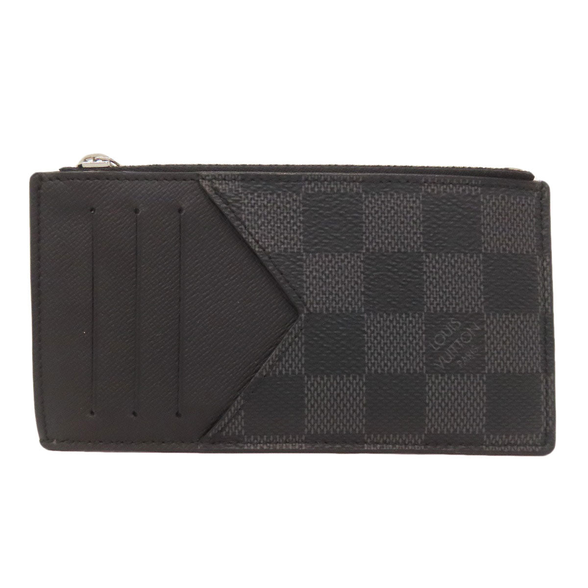 LOUIS VUITTON Coin case N64038 Damier canvas black Coin card holder