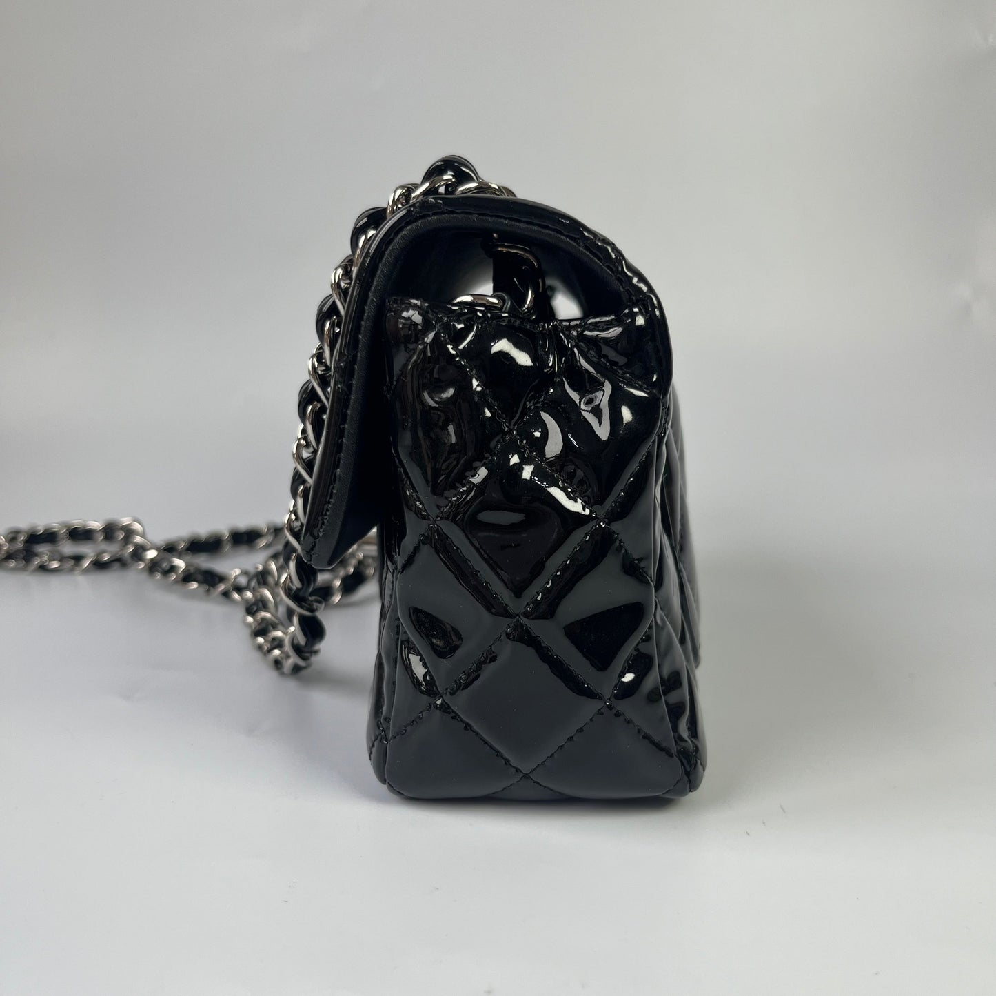 [NOT FOR SALE] Part 2/3 Chanel Classic Flap Rectangular Mini Black Patent Leather Silver Hardware, 2013-2014