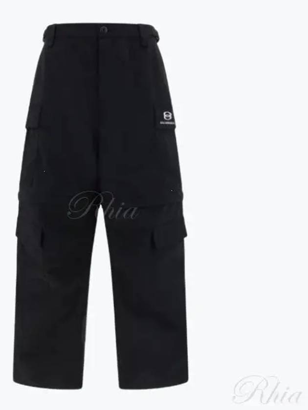 Luxury Balenciaga Trending 2026 Unity Sports Icon Cargo Straight Pants Black