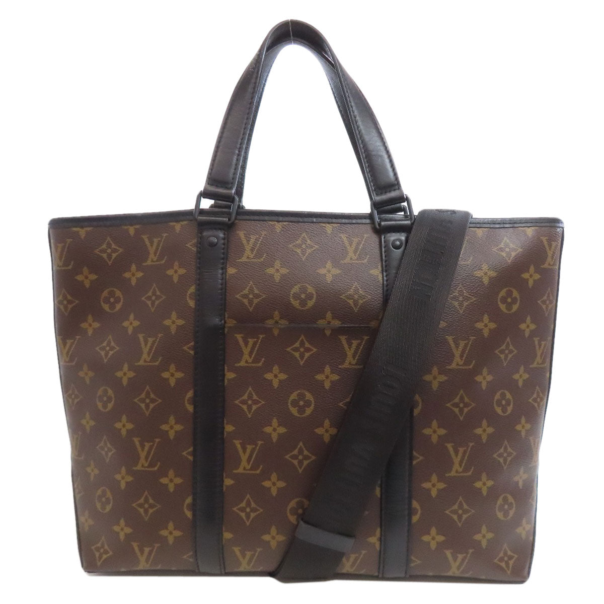 LOUIS VUITTON Tote Bag M45734 Monogram canvas Brown Macassar Weekend
