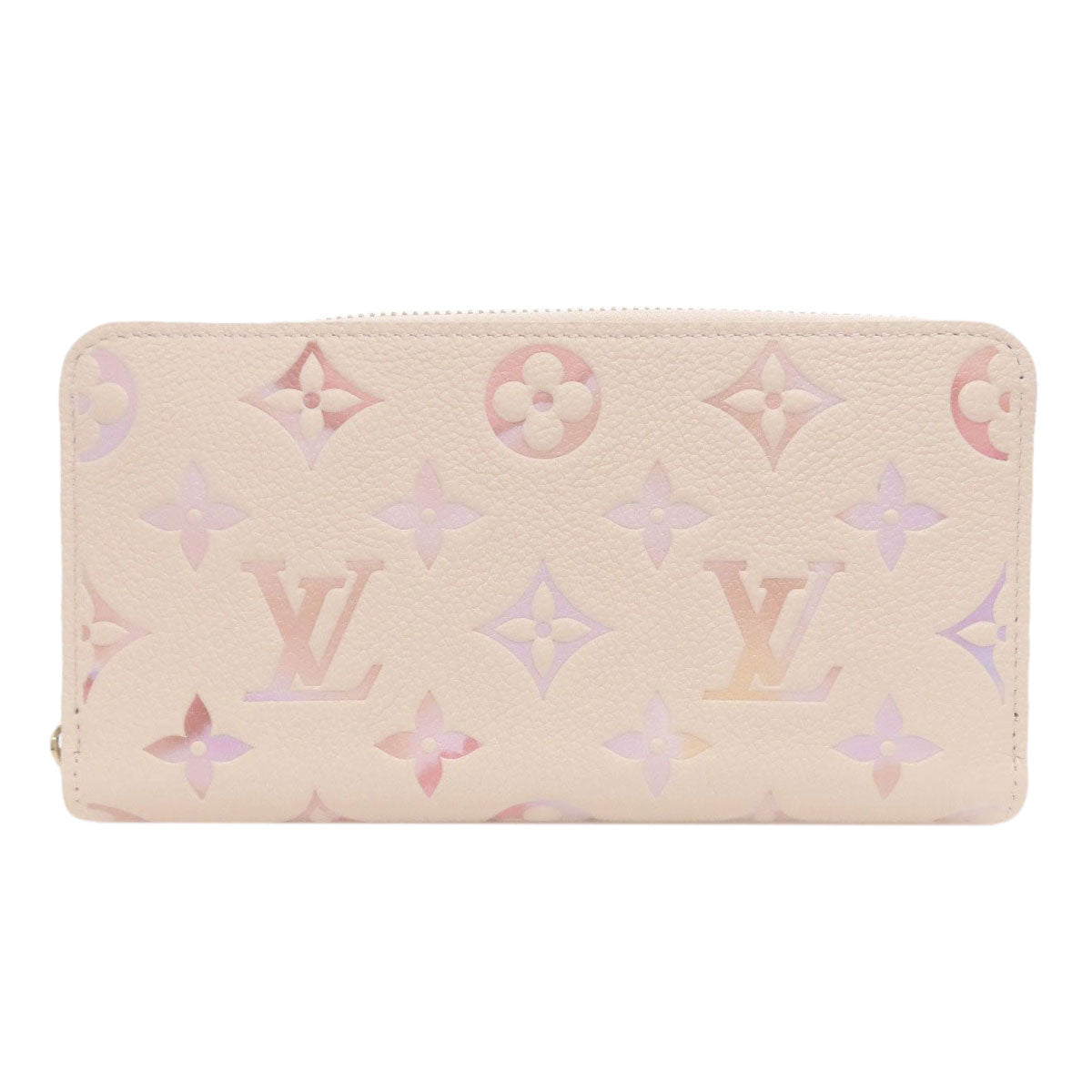 LOUIS VUITTON Long Wallet Purse M25594 Ann Platt white Zippy wallet