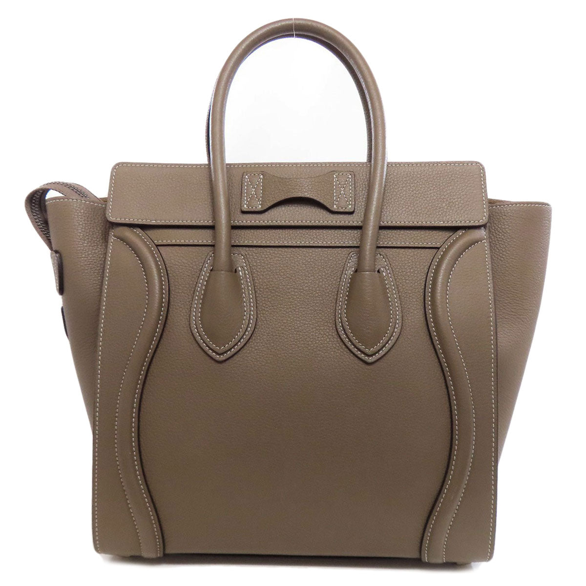 CELINE Tote Bag Calfskin Brown Luggage micro