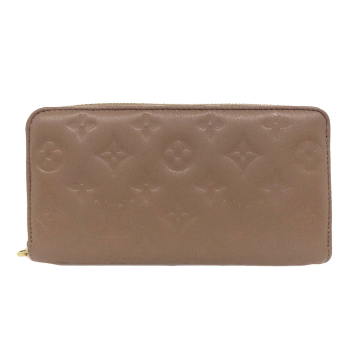 LOUIS VUITTON Long Wallet Purse M81511 lambskin Brown Zippy wallet