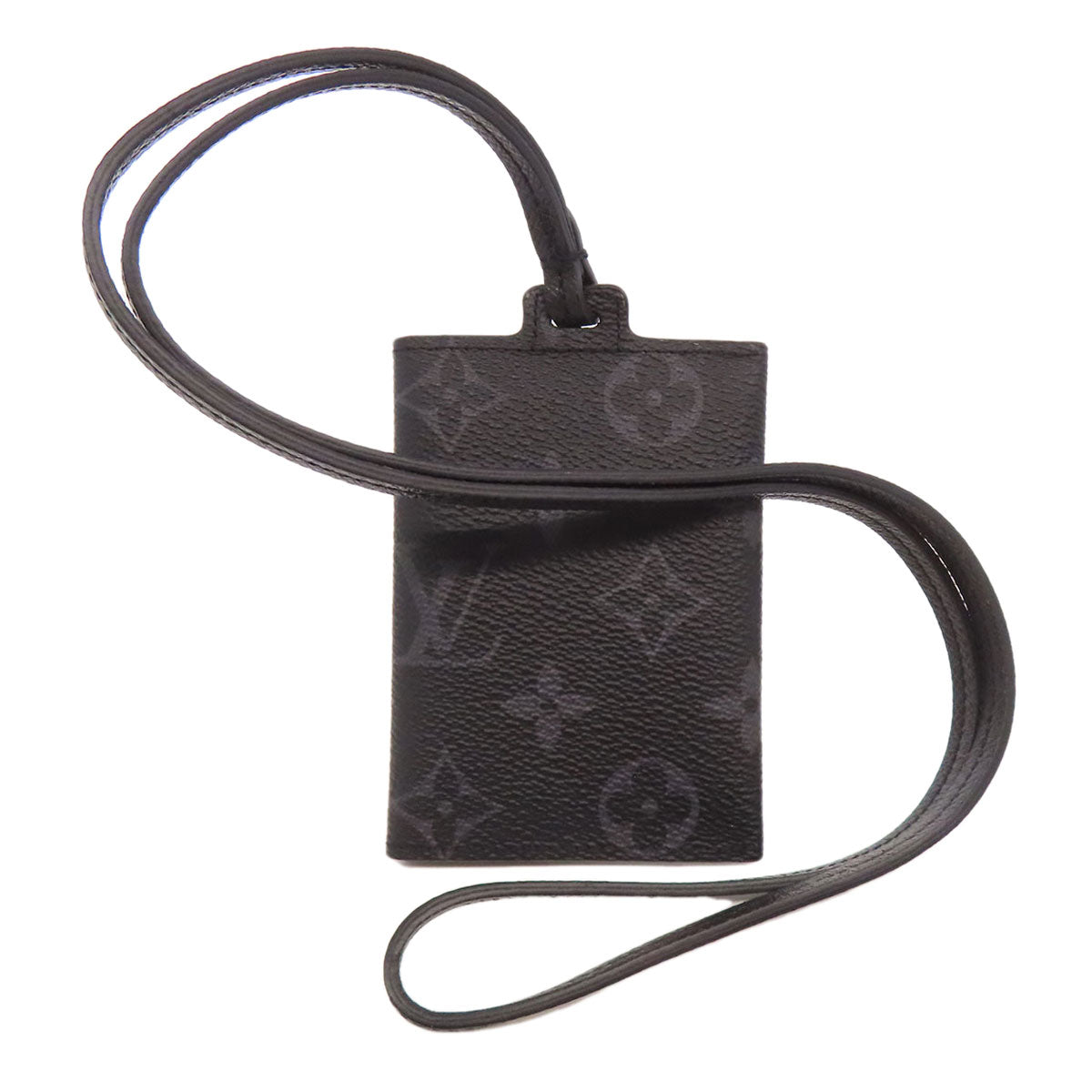 LOUIS VUITTON Card Case M83155 Monogram Eclipse black Porto Cult Onstrap