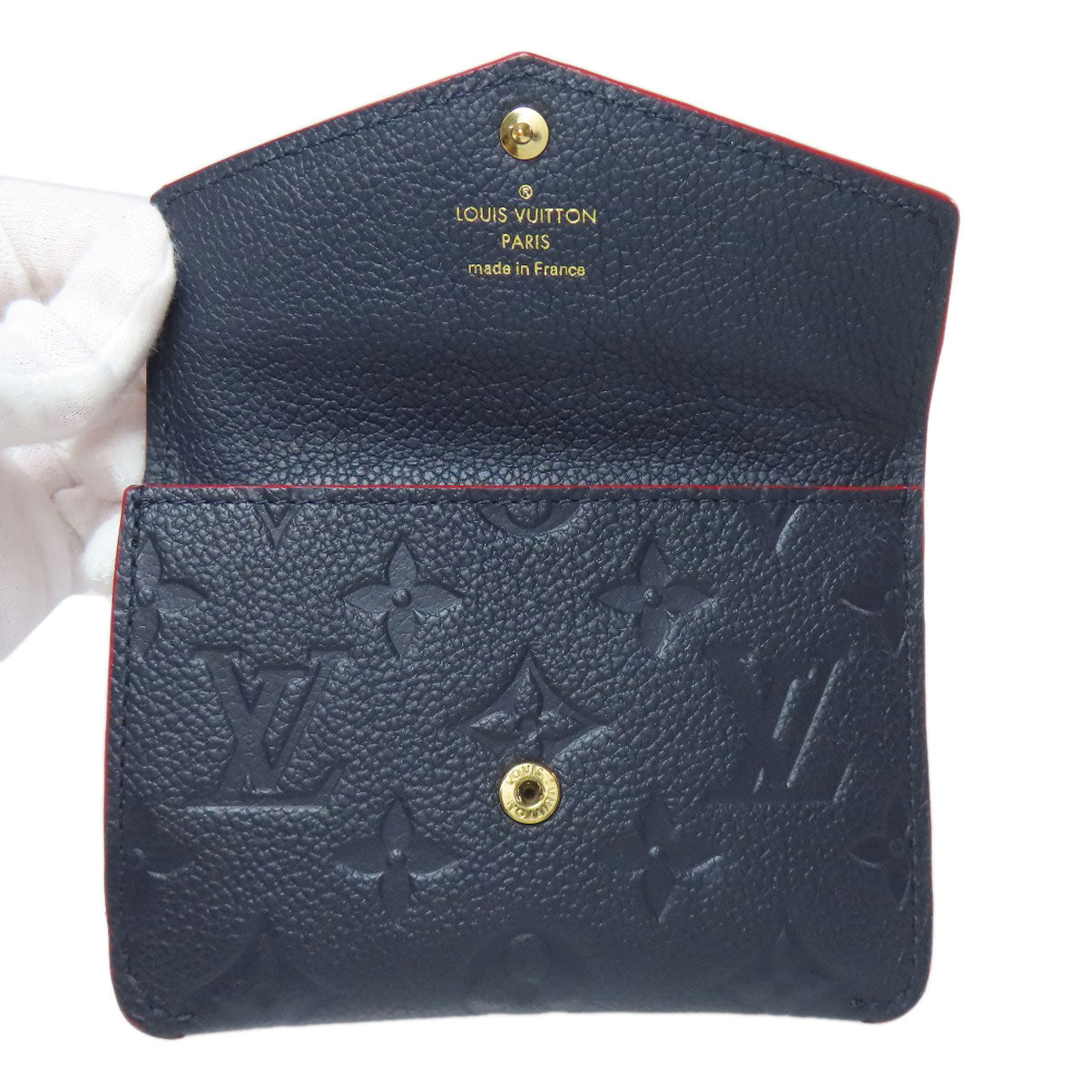 LOUIS VUITTON Coin case M62017 Ann Platt Navy Pochette Cre