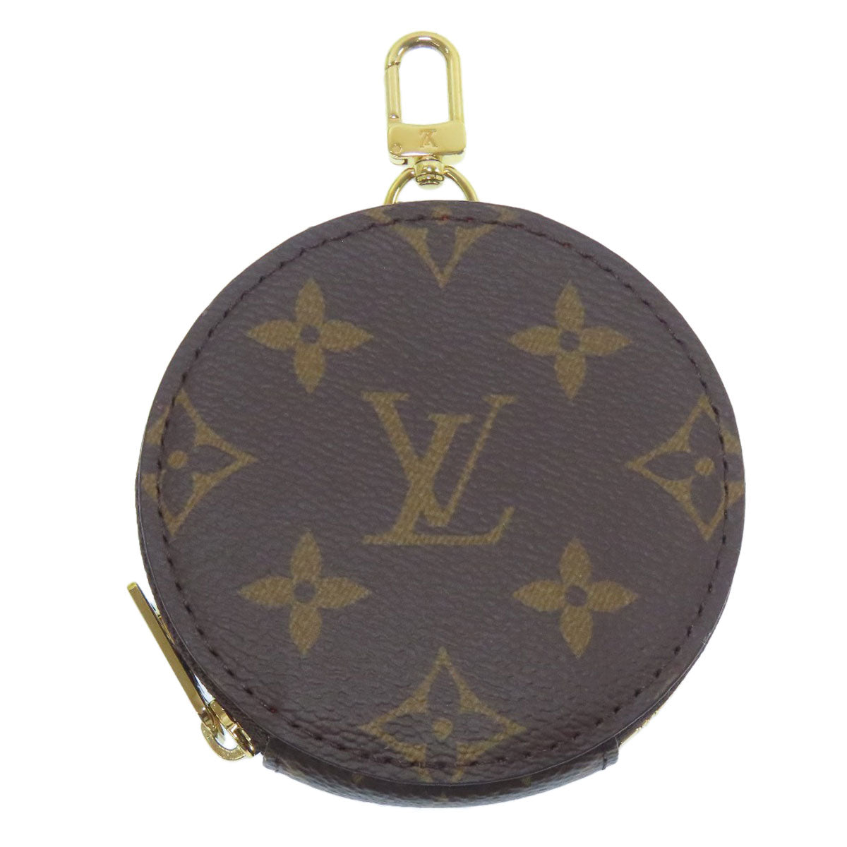 LOUIS VUITTON Coin case Monogram canvas Brown Parts for On-the-Go