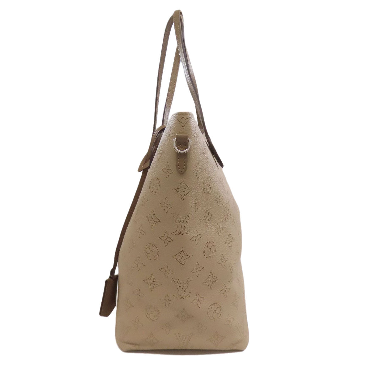 LOUIS VUITTON Tote Bag M53140 Mahina leather beige Hina MM