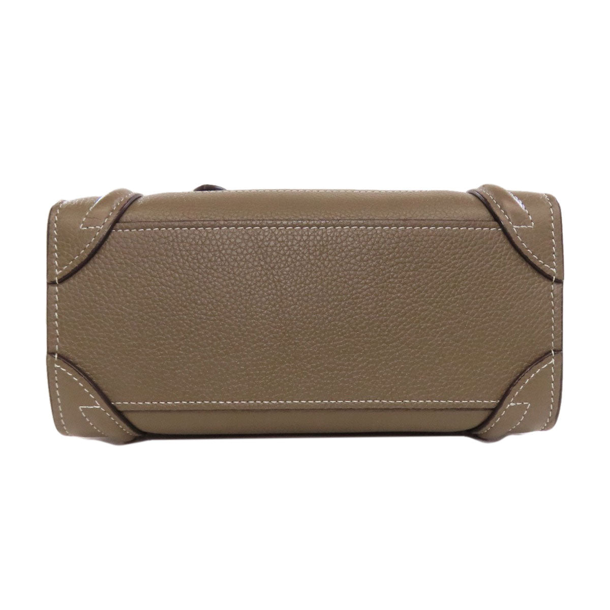 CELINE Handbag Calfskin Brown Luggage nano 2 WAY