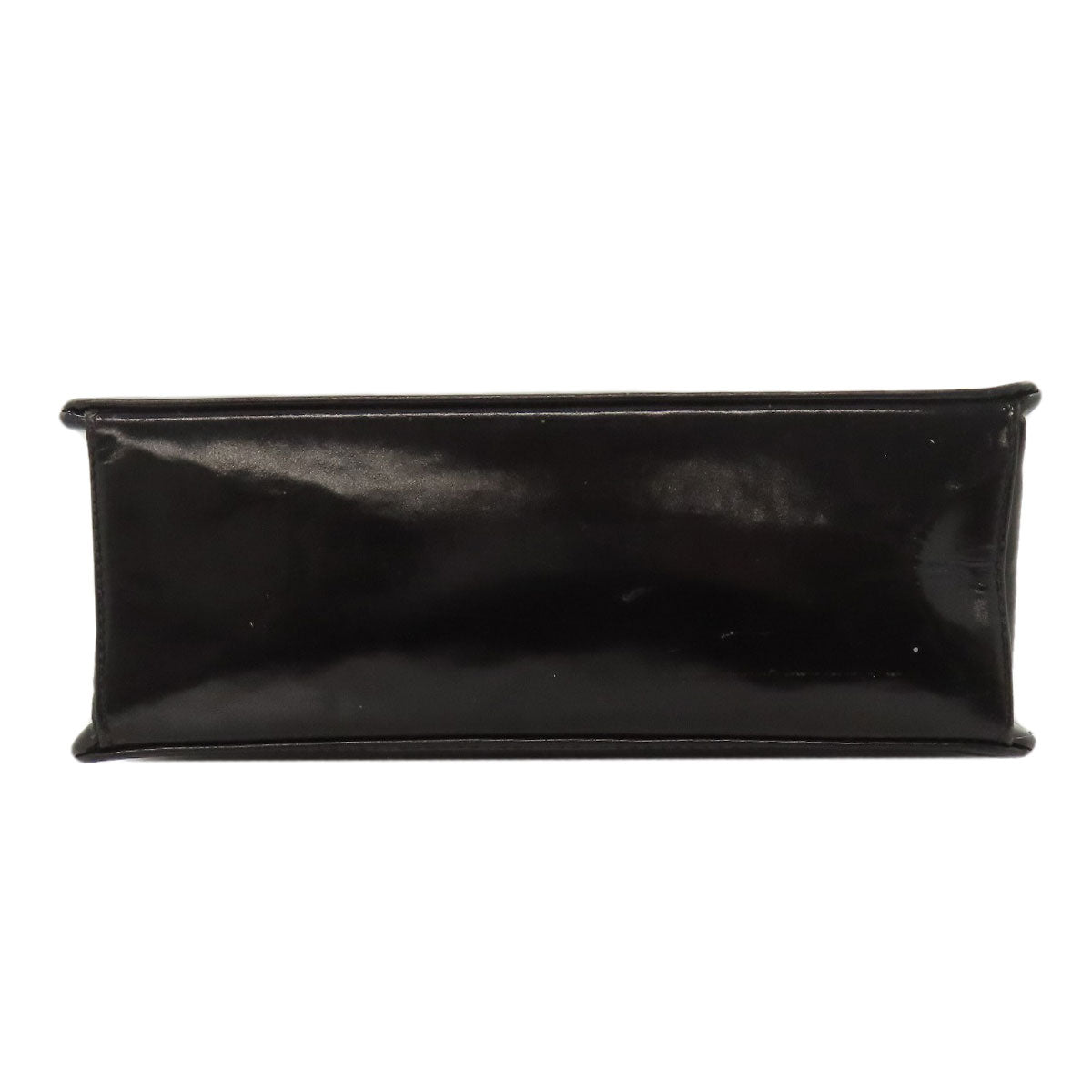 CHANEL Handbag enamel black Chain Bag COCO Mark SilverMetal