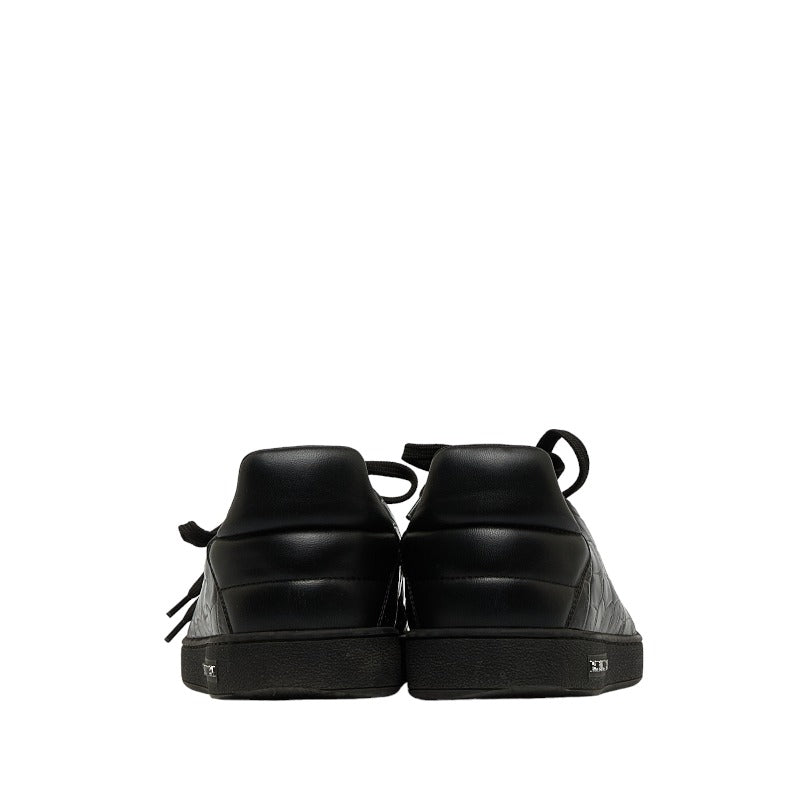 Louis Vuitton Crocodile Front Loop Lockout Sneaker MS0136 Black Silver Leather Lavender Men LOUIS VUITTON