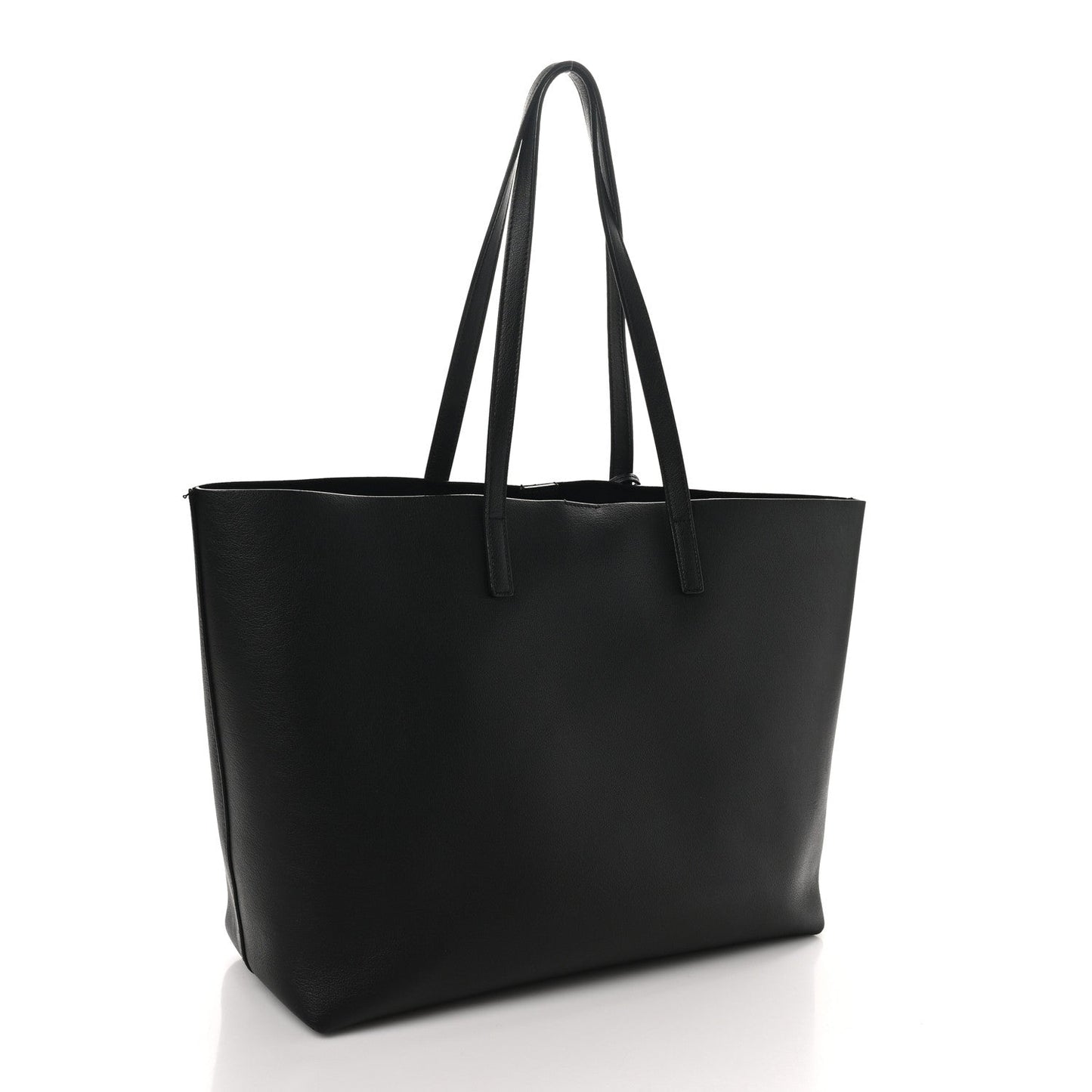 Saint Laurent Calfskin Large Shopping Tote Black