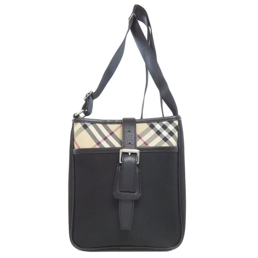BURBERRY Shoulder Bag Nylon canvas beige Nova Check