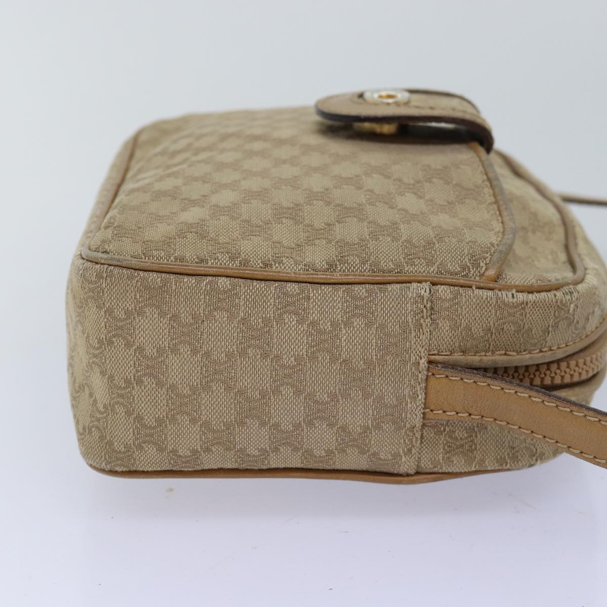 Luxury CELINE Macadam Canvas Shoulder Bag Beige  76085