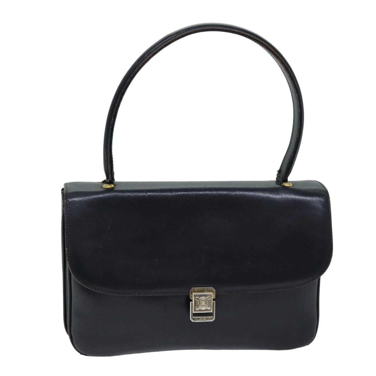 Luxury CELINE Hand Bag Leather Navy  76089