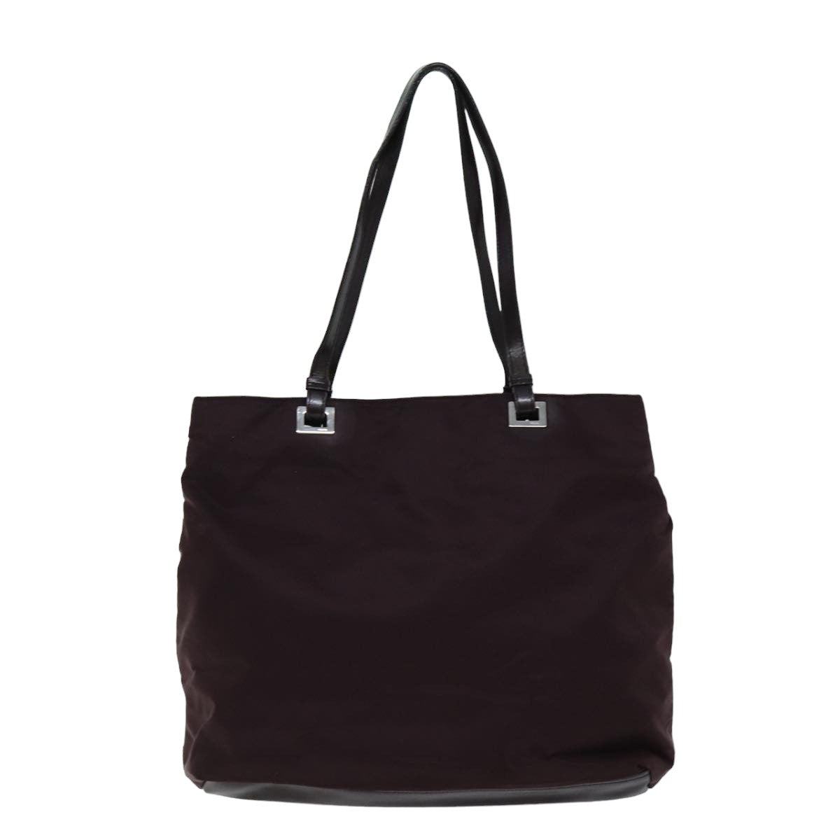 PRADA Tote Bag Nylon Bordeaux Auth 76127