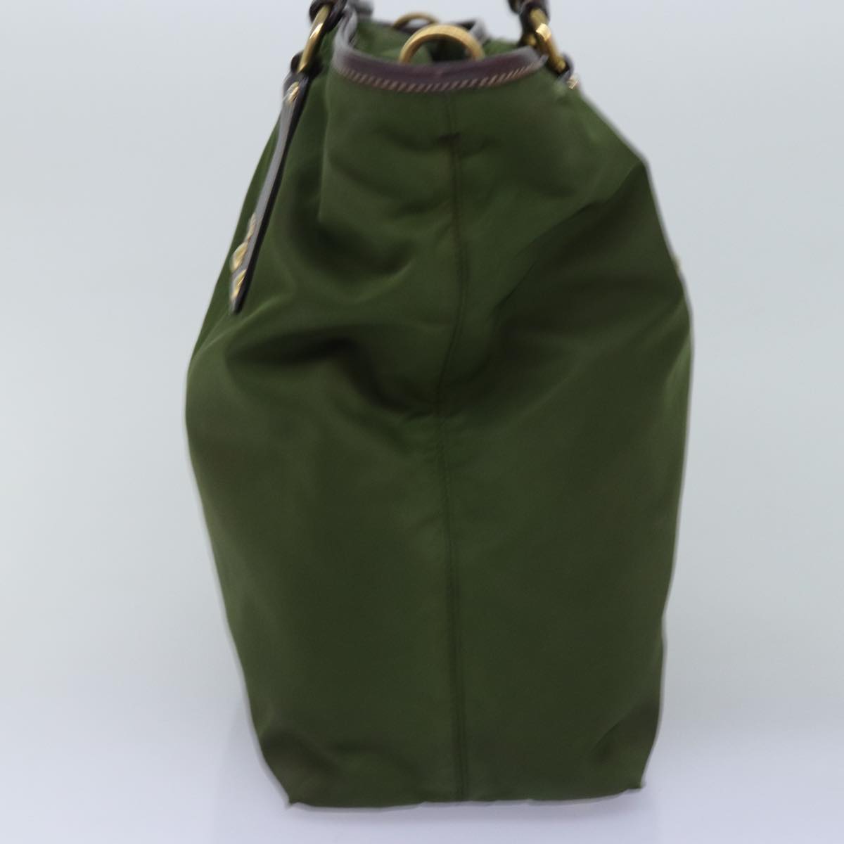 PRADA Hand Bag Nylon 2way Khaki Auth 76128
