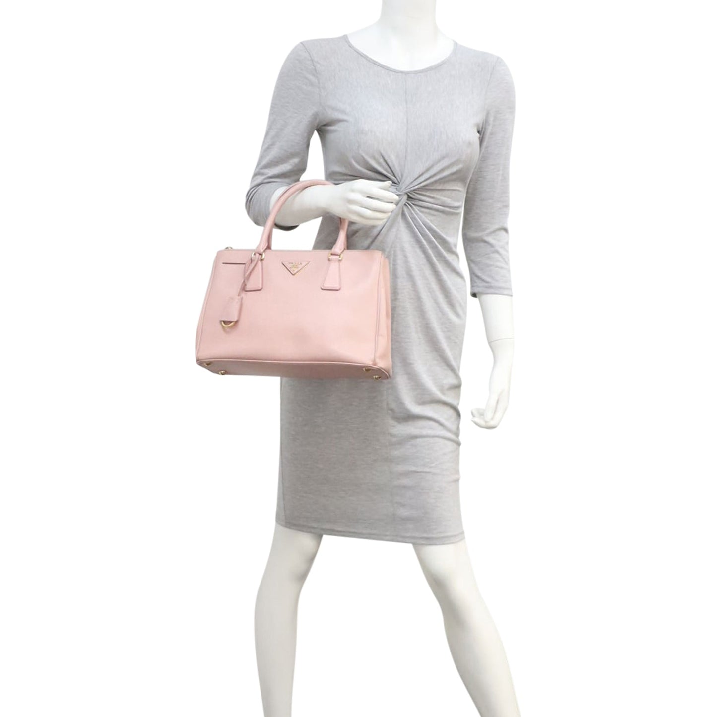 Prada Saffiano Lux Galleria Double Zip Tote Small