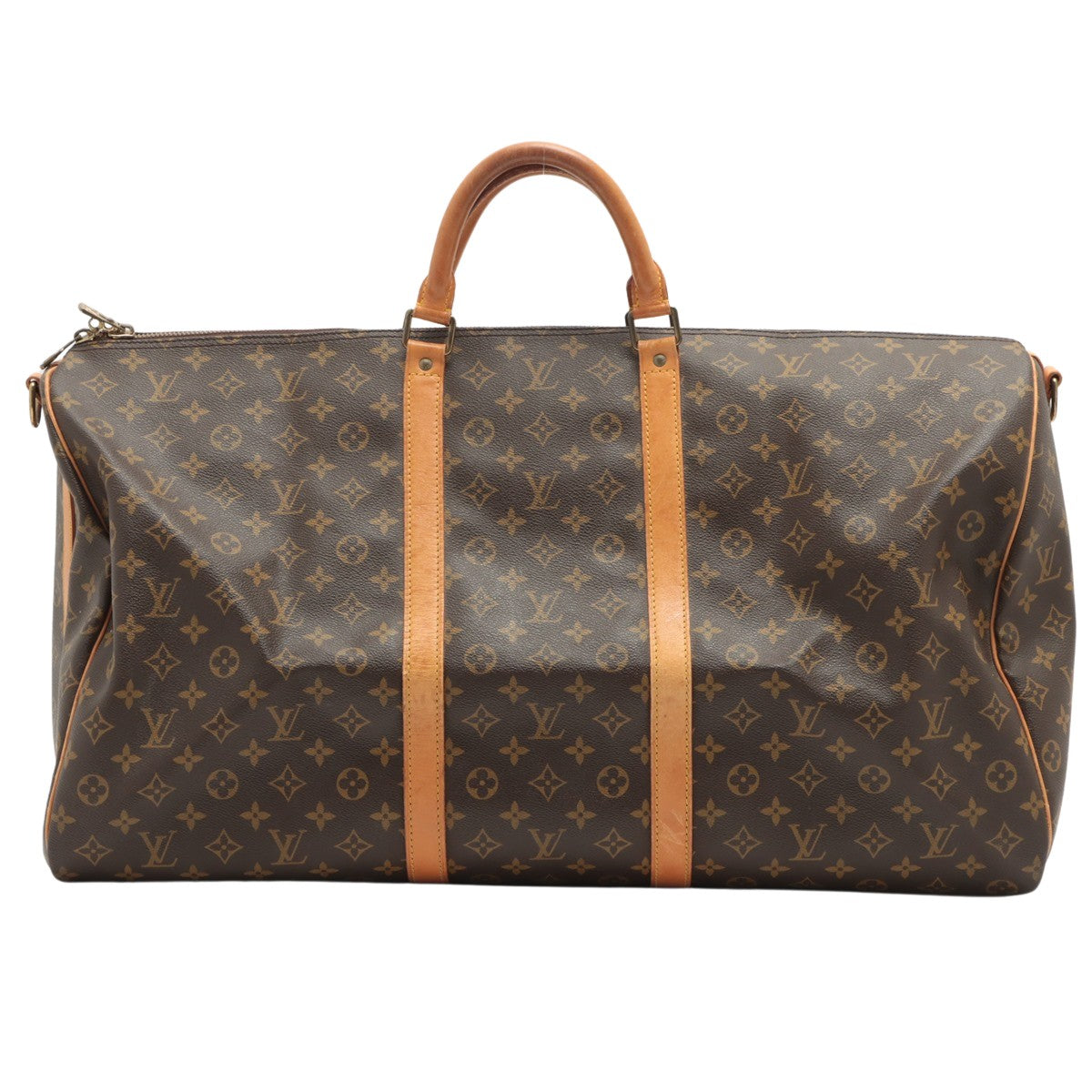 Louis Vuitton Brown Canvas Keepall Bandouli?®re 60 handbag bag