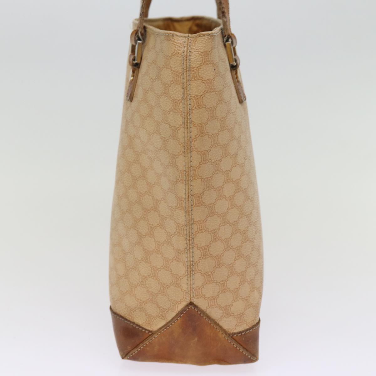 Luxury CELINE Macadam Canvas Hand Bag PVC Beige  76834