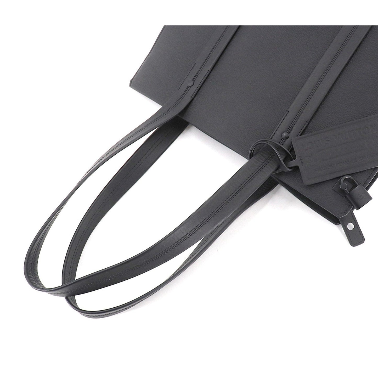 Louis Vuitton Black Leather  tote bag