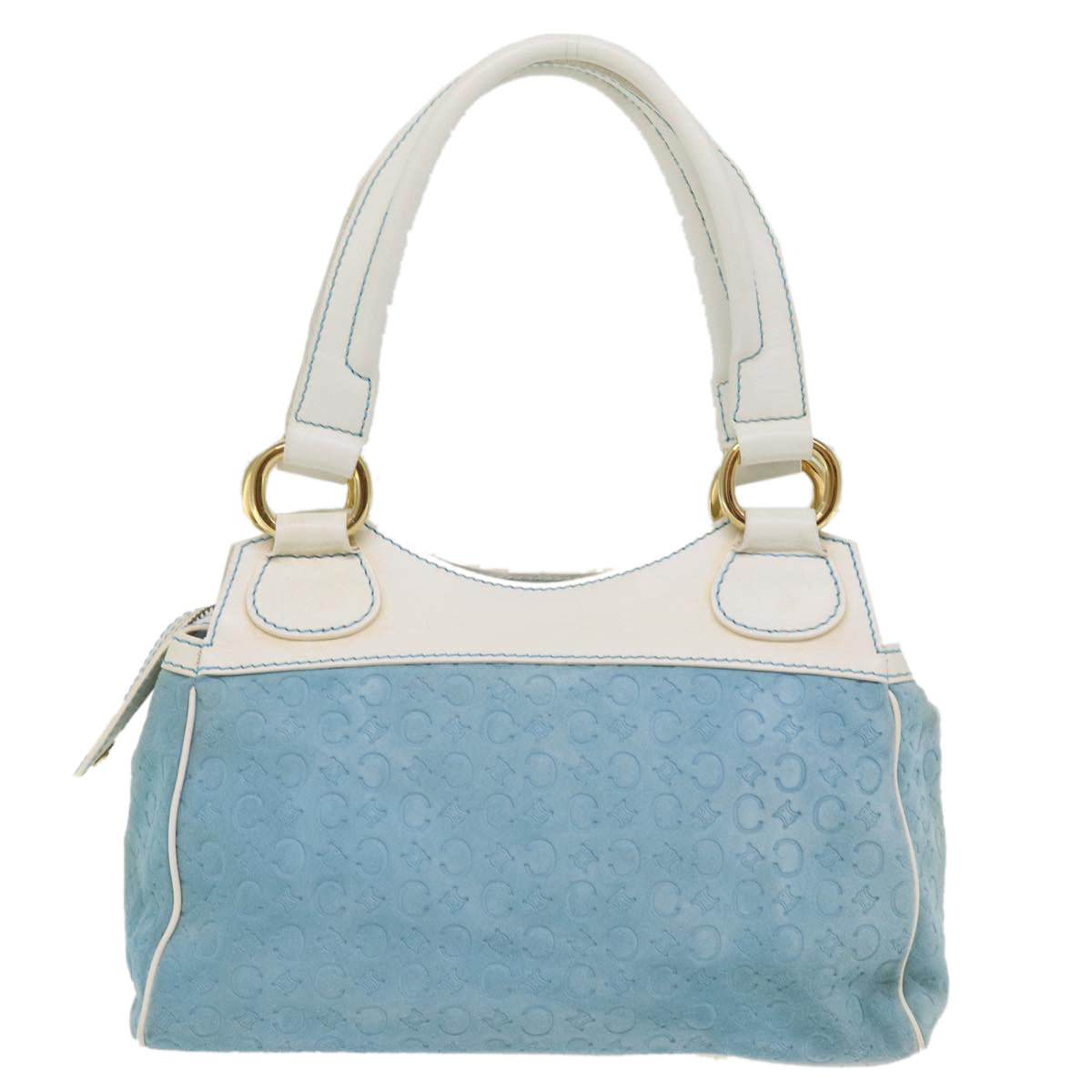 Luxury CELINE C Macadam Canvas Hand Bag Blue  76997