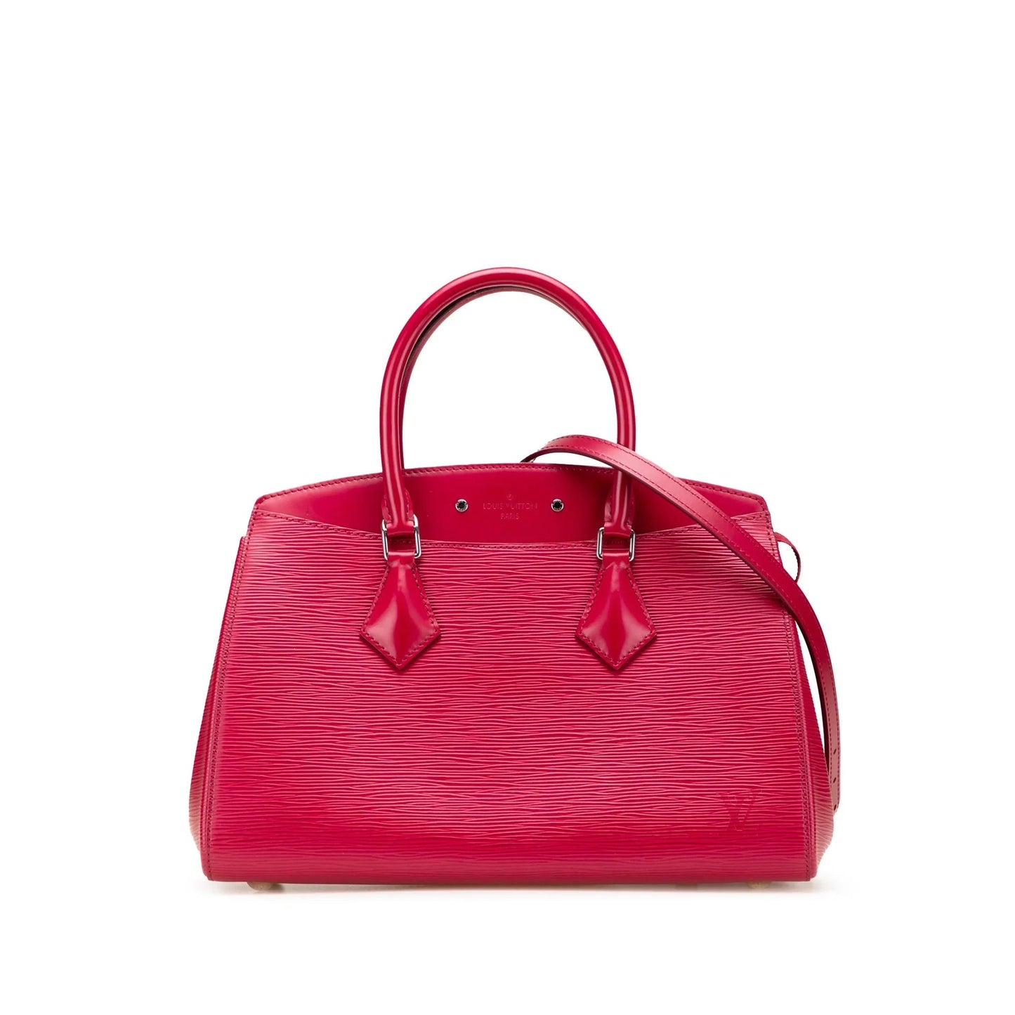 Pink Louis Vuitton Epi Soufflot MM Satchel