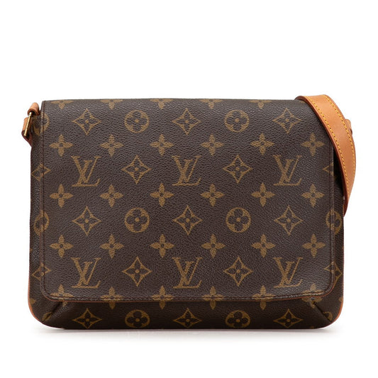 Louis Vuitton Monogram Museet Tango Short Handbag M51257 Brown PVC Leather Louis Vuitton