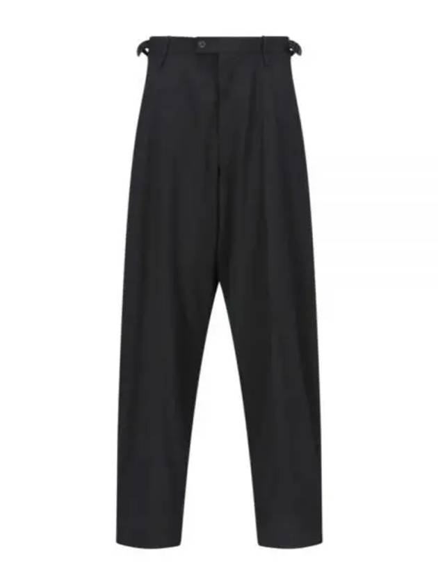 Luxury Balenciaga Trending 2026 Waist Buckle Strap Straight Pants Black